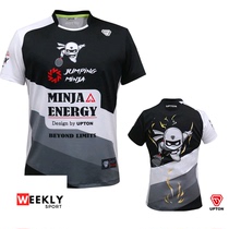 2018 new products Korea UPTON badminton suit men and women sportswear cartoon ninja speed dry short sleeve T-shirt