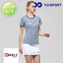 2018 Spring Summer New Products Korea YD SPORT Badminton Suit Women Speed Dry Suction Sweat Movement Short Sleeve Suit 18