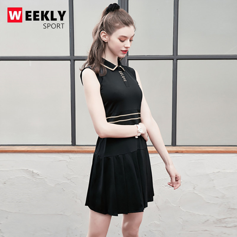 2022 Korean new VITRO badminton clothing quick-drying sports ladies sleeveless dress leggings