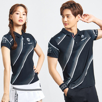 2022 new Korea Leian CORALIAN SWEAT SPEED DRY BADMINTON SUIT MEN AND WOMEN SHORT SLEEVE T-SHIRT 7