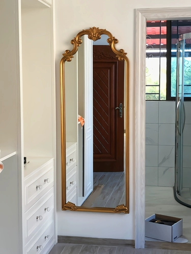 Французское ретро полное зеркало зеркало домашнее висящее настенное зеркало зеркало Стенная стена в американском стиле зеркало, вырезанное крупное зеркало посадки