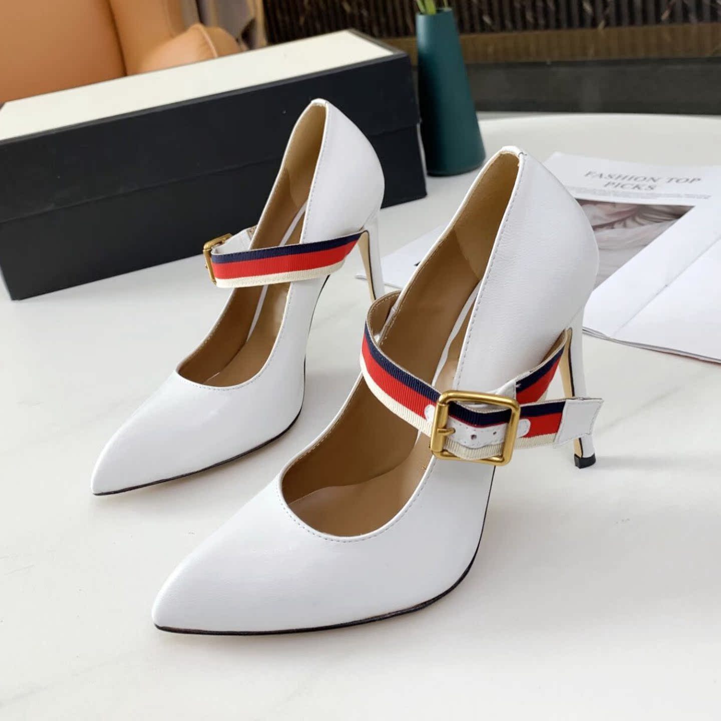 White2021 spring new pattern Pink Patent leather Sharp point Super high heel shoes female Fine heel Shallow mouth genuine leather Single shoes bride banquet Wedding shoes