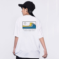 Wassup Heavy Pound T-Shirt Male Summer Wave Printed Pure Cotton Undershirt Creative Minimalist White Short Sleeve Lovers