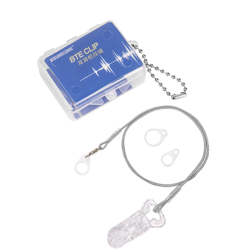 Ear-back-type hearing aids anti-fall anti-fall single side hanging silicone ring Single-ear grey meat color with three silicone rings