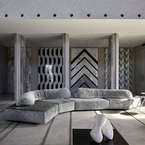 Edra Italy Import Module Rock Sofa Villa Alien Personality Combination Designer Flat Fabric Sofa