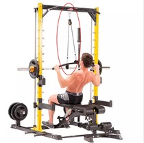 Self-made DIY modified Smith squat rack to high pull down