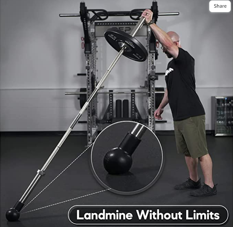 Barbell Rod Cannon Barrel Cannon Frame Mine Rack Barbell Explosive Force Core Force Hard Pull Rowing Abs Back Musculature-Taobao