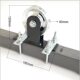 Square Tube Fixed Bearing Pulley Silent Modification LAOSHU DIY Pull-Back Rowing Machine Pull-Down Bicep Curl Fitness Accessories