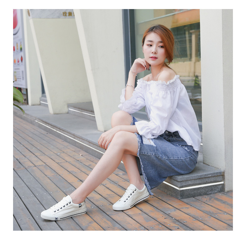 Kéo lại giày của phụ nữ Giày vải nhỏ Giày trắng nhỏ mùa thu và mùa đông hoang dã của phụ nữ cộng với giày thể thao nhung Học sinh đôi giày thấp để giúp giày nam giày sport nam