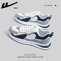 Освежающие и дышащие повседневные туфли бело-серого цвета с синей сеткой 1050