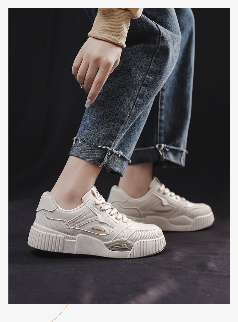 обувь на тонкой подошве ( для скейтборда ) 回力女鞋小白鞋女2024新款春季鞋子女潮ins百搭休闲学生运动板鞋 Warrior