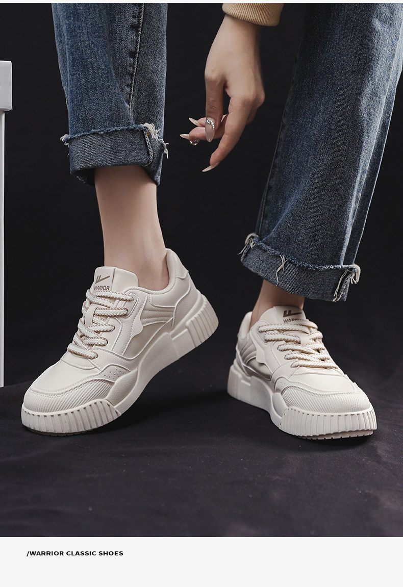 обувь на тонкой подошве ( для скейтборда ) 回力女鞋小白鞋女2024新款春季鞋子女潮ins百搭休闲学生运动板鞋 Warrior