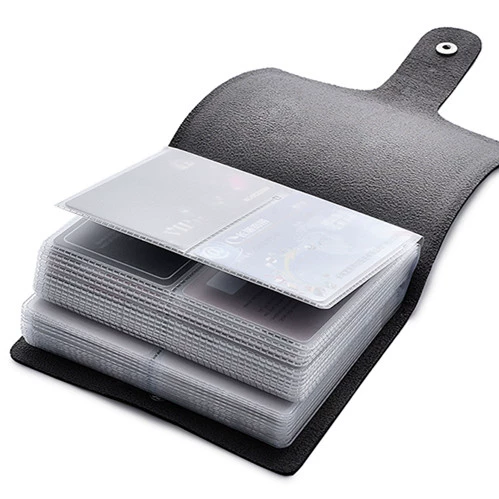 Вместительный и большой антимагнитный картхолдер подходит для мужчин и женщин для визитных карточек, в корейском стиле