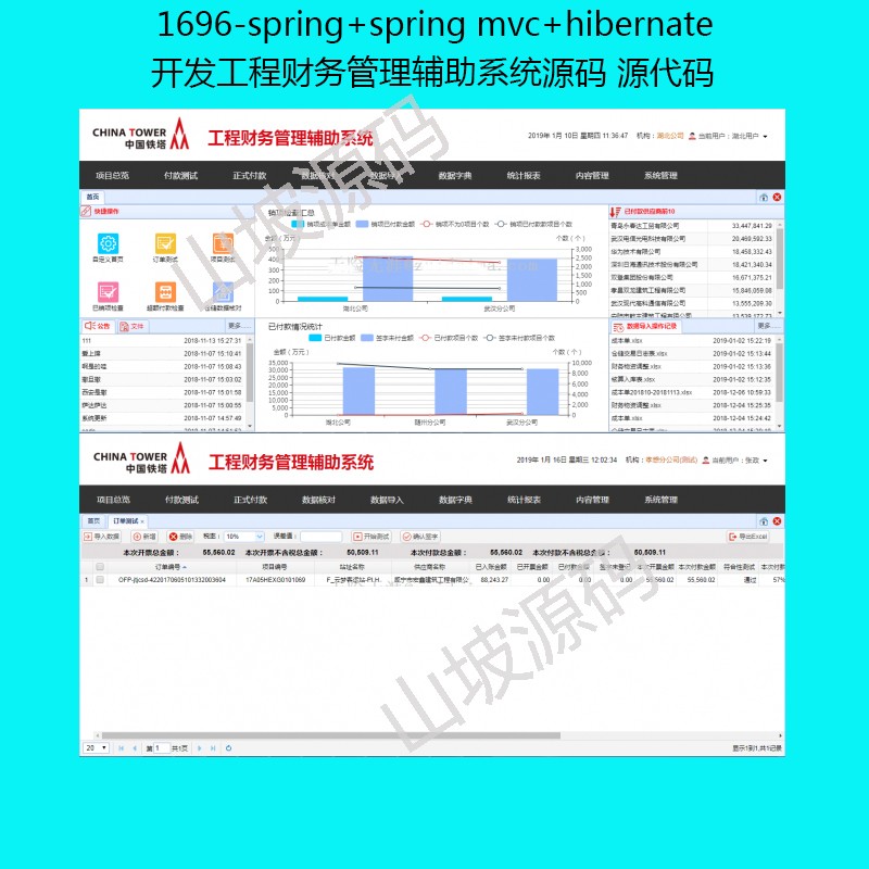1696-spring spring mvc hibernate development engineering financial management assistance system original code