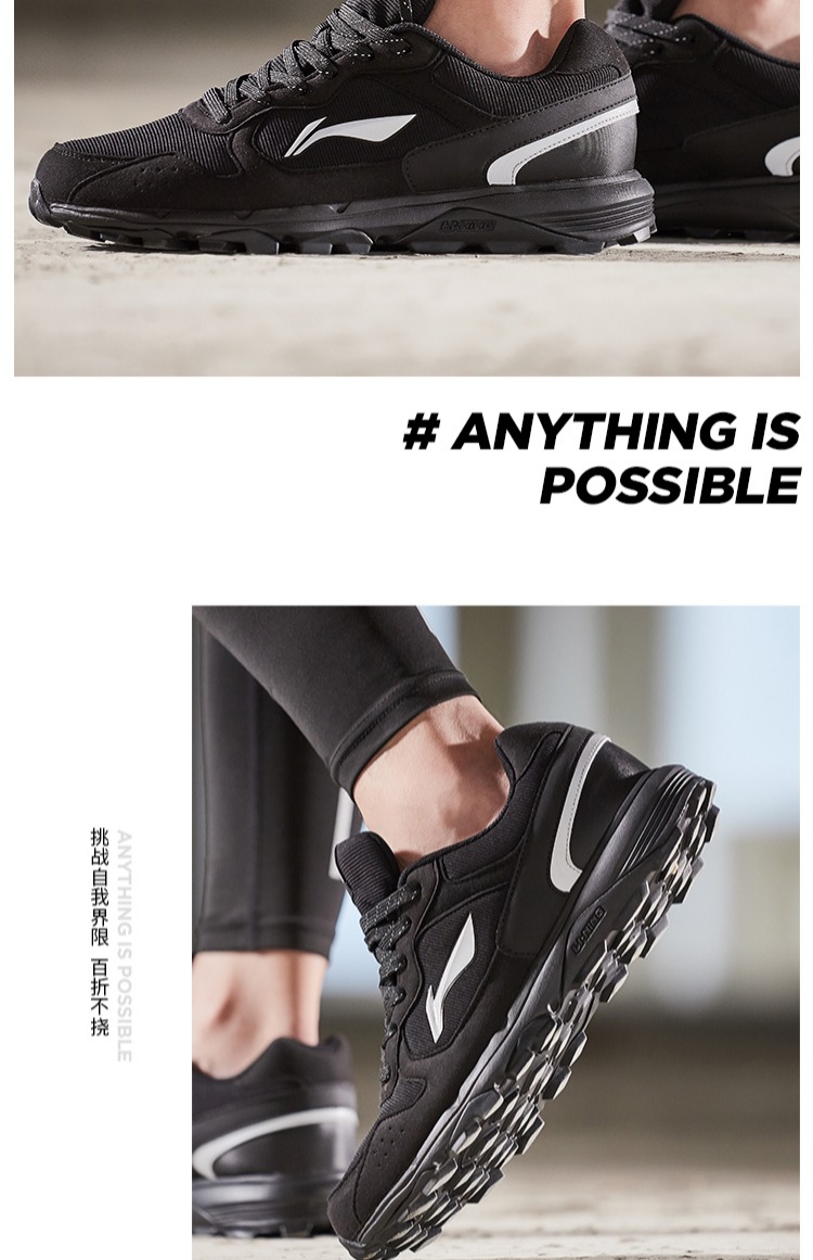Giày chạy bộ Li Ning Giày nam để mang giày chống trượt xuyên quốc gia Giày ngoài trời Giày thể thao nam ARDL003 giày anta nam