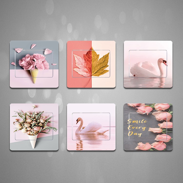 Modern minimalist small freshener socket sticker shielded switch self-adhesive switch socket Decorative Sticker with removable patch waterproof
