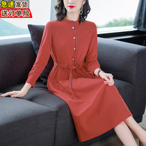 Spring and Autumn jumpsuit skirt fragrant cloud yarn brand summer size womens short mother 2021 new high-end cotton linen