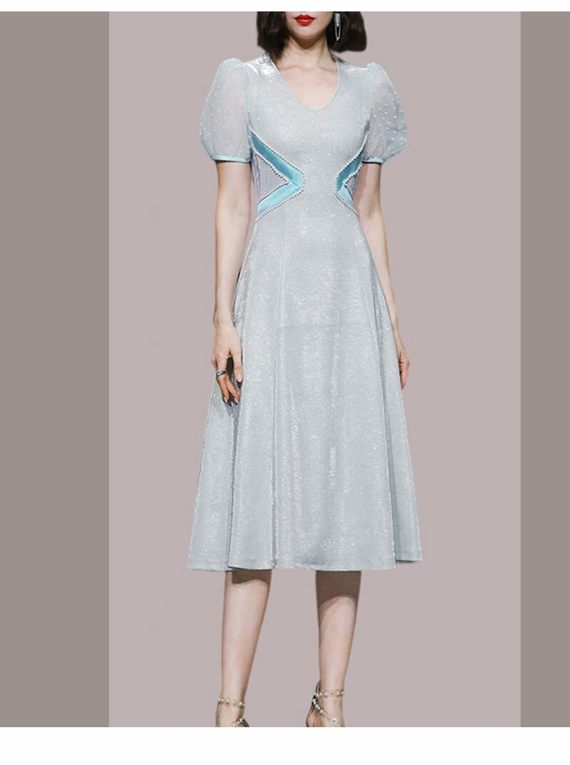 Шелковое летнее платье, городской стиль 