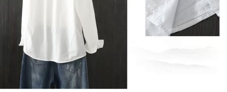 Áo sơ mi trắng nữ dài tay 2018 xuân hè mới nhỏ nhỏ tươi tắn văn học thêu áo bông đáy thủy triều áo sơ mi nữ 2018 hàn quốc