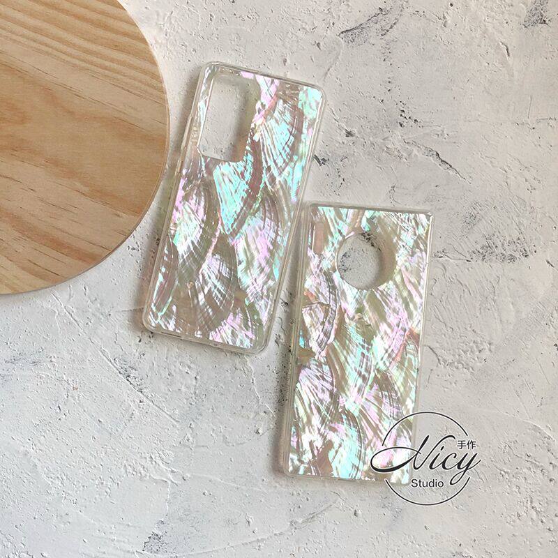 Handmade magic color shell pearl white mobile phone soft shell high-grade suitable for Huawei p40 transparent mate30pro anti-fall 20