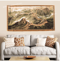 New Mongolia Erdente wool woven solid and realistic tapestry wall blanket bookroom office Wanli Great Wall