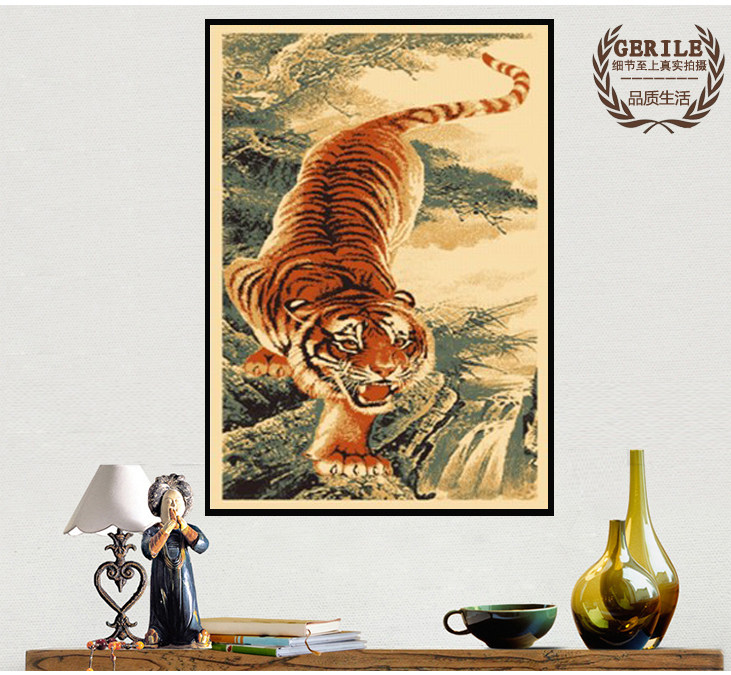 Mongolia pure wool tapestry carpet stereo (down hill tiger) Villa study room 1*1 5 m