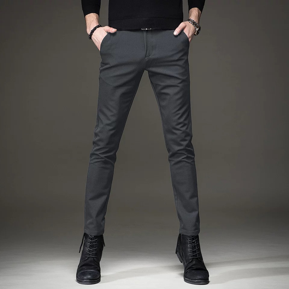 Straight Silo Western Pants Male Business high cloth pants Korean version Trend 100 lap pants with small feet long pants for men casual pants