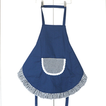 Korean version cotton princess apron waiter cooking household lace adult sleeveless thin section semi waterproof kitchen apron