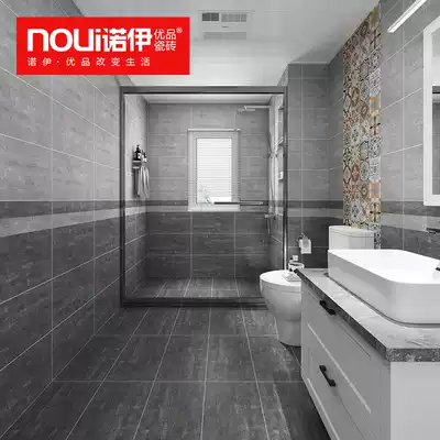 Antique brick living room tile non-slip floor tile gray floor tile 800 600 modern simple industrial wind cement brick