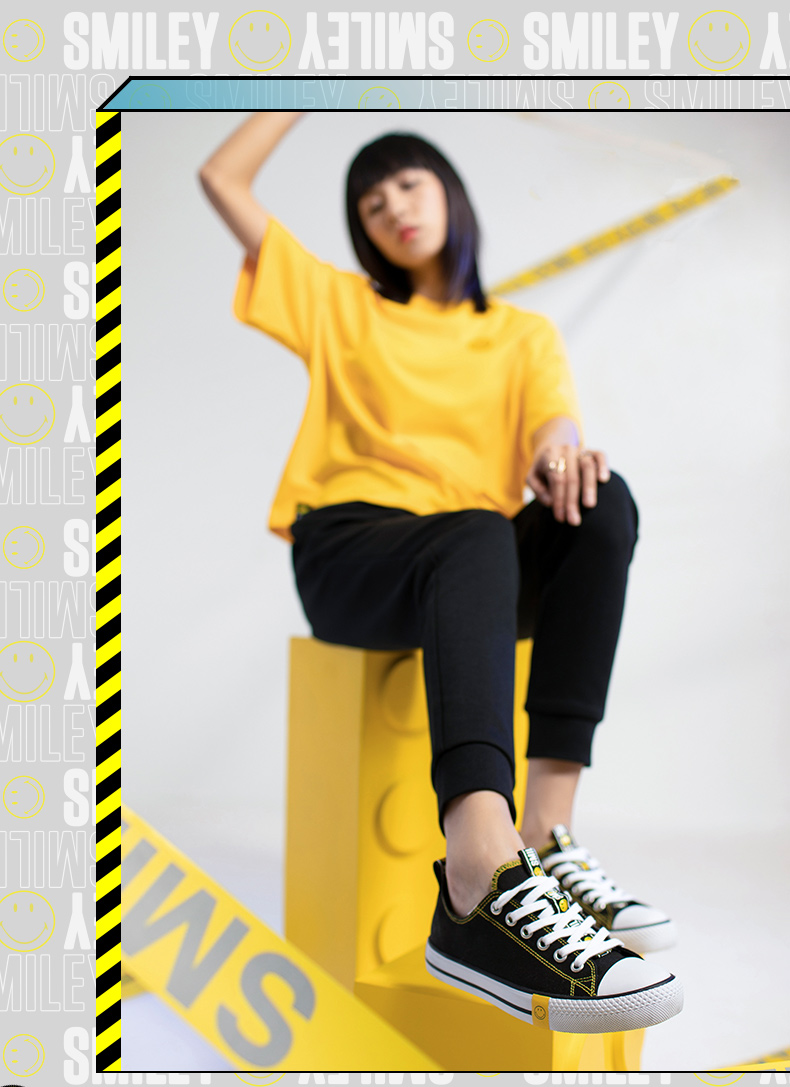 [Smiley tên chung] giày vải nữ đặc biệt bước 2019 hè và hè mới thời trang mới cười thoải mái giày đơn giản - Plimsolls giày thể thao chính hãng