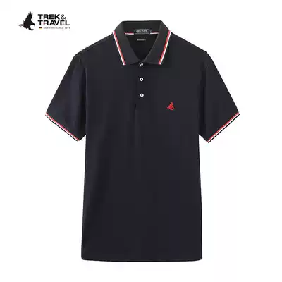 TREK & TRAVEL solid color T short sleeve shirt polo shirt men Business leisure summer B90332016