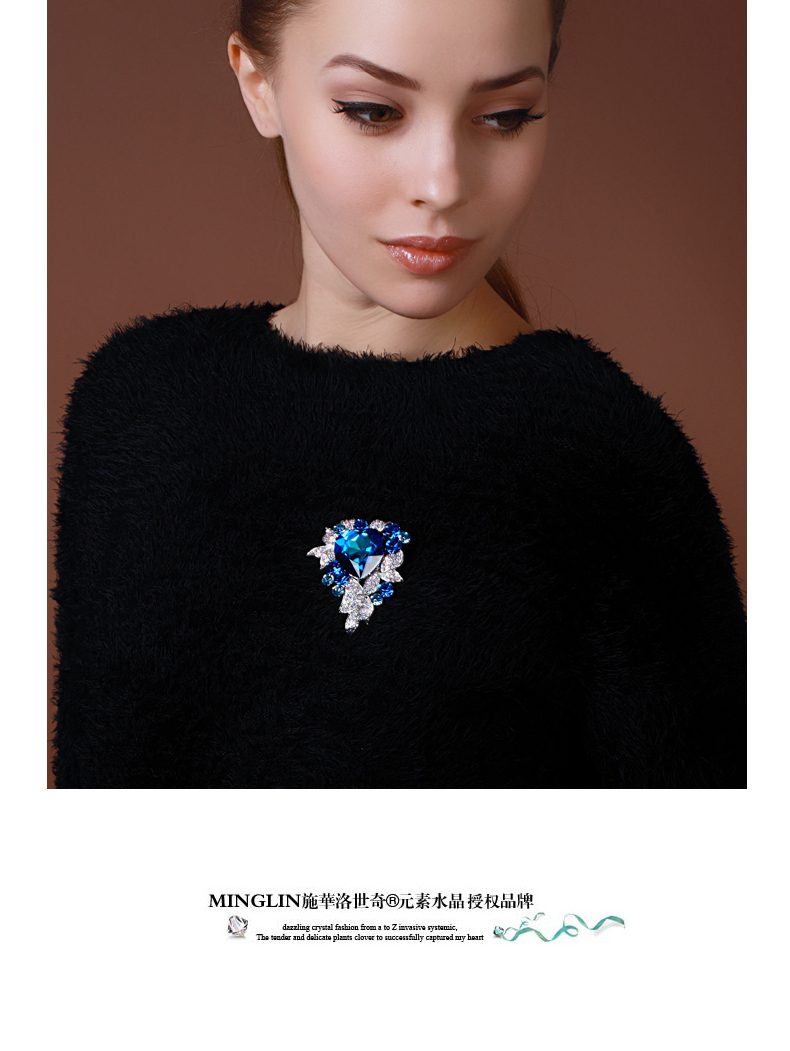 Broche femme en cristal autrichien - Ref 1187775 Image 11