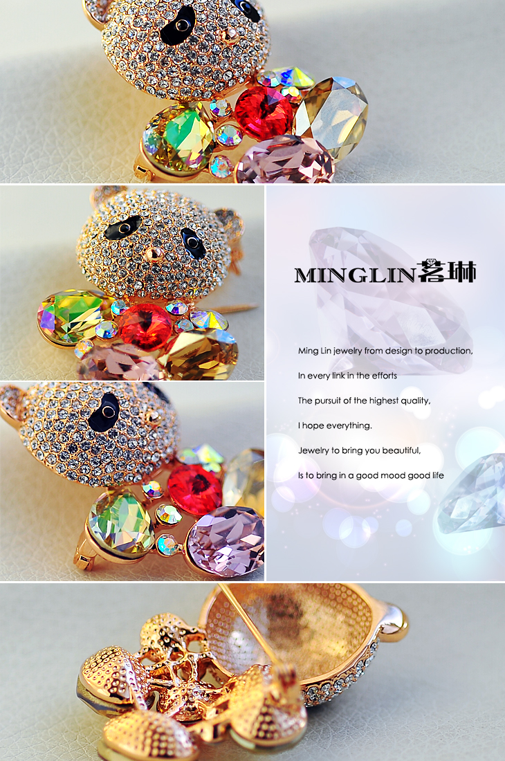 Broche femme en cristal autrichien - Ref 1187776 Image 13