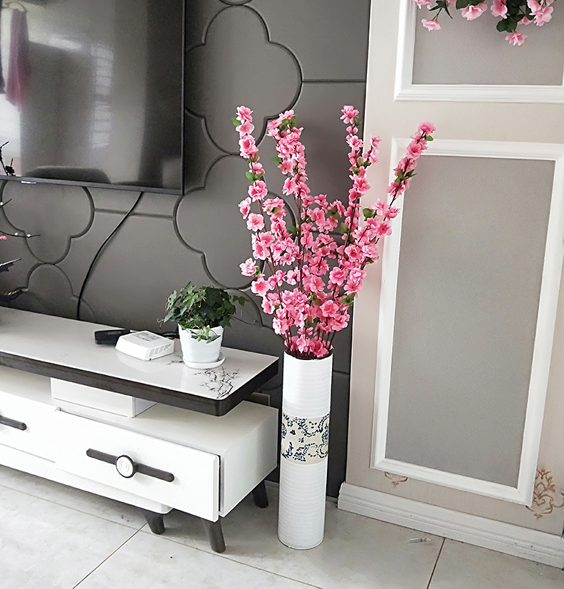 Sản phẩm mới hoa nhân tạo đơn hoa mận đào hoa trang trí phòng khách Trung Quốc vườn hoa tay trong nhà trang trí hoa - Hoa nhân tạo / Cây / Trái cây cây giả đẹp