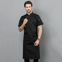 Черный фартук, короткий рукав