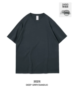 Глубокий космос серый [с коротким рукавом-245G тяжелый чистый хлопок]