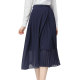 Chiffon skirt women's summer pleated skirt high waist slim mid-length fashion a-line skirt long skirt design sense skirt