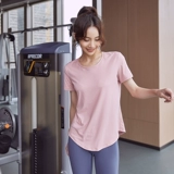 Дышащая спортивная тонкая цветная футболка для спортзала для йоги, свободный крой, для бега, популярно в интернете, по фигуре, короткий рукав