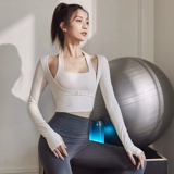 Топ с чашечками для йоги, сексуальное нижнее белье, спортивный лонгслив, комплект для тренировок для спортзала, для бега