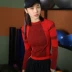 Dcw quần áo tập thể dục giảm béo nữ thời trang sọc nhanh khô quần chạy bộ thể thao yoga áo thun dài tay áo ba lỗ tanktop nam Áo phông thể thao
