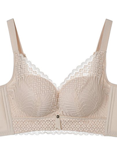 内衣女小胸聚拢收副乳大胸显小薄款文胸性感防下垂防外扩蕾丝上托