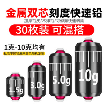 Double core scale lead fast lead thickened lead sinker lead