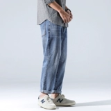 Летние эластичные осенние японские джинсы, штаны для отдыха, свободный прямой крой