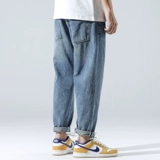 Летние тонкие светлые японские ретро джинсы, штаны, свободный прямой крой