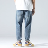 Летние тонкие светлые японские ретро джинсы, штаны, свободный прямой крой