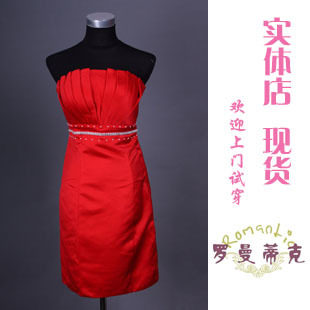 Chengdu Romantic Wedding Dress Satin Small Package Dress 111050 Enterprise Special Offer