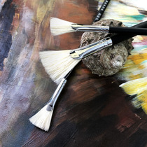 Pig Mane Fan Pen gouache oil painting watercolor painting pen set beginner hand painting art students special students use acrylic brush oil brush color paint brush hook drawing pen Art examination pen adult pen adult