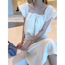 Skirt 2020 New Summer White Dress Design Sensation with little crowdsourced goddess Fan Fang with a light and luxurious name