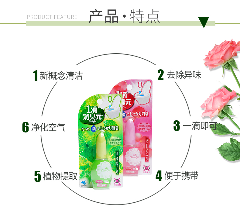 thuốc tẩy javel Nhật Bản nhập khẩu Kobayashi một giọt khử mùi nhà vệ sinh nhà vệ sinh cùng với chất khử mùi nước hoa - Trang chủ nước lau sàn hương quế