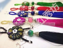 Five-petal flower small hanging buckle shell tassel red original cheongsam plate buckle Chinese art button can be customized